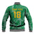 Custom Guyana Football Baseball Jacket One Team One Game Green Version - Wonder Print Shop