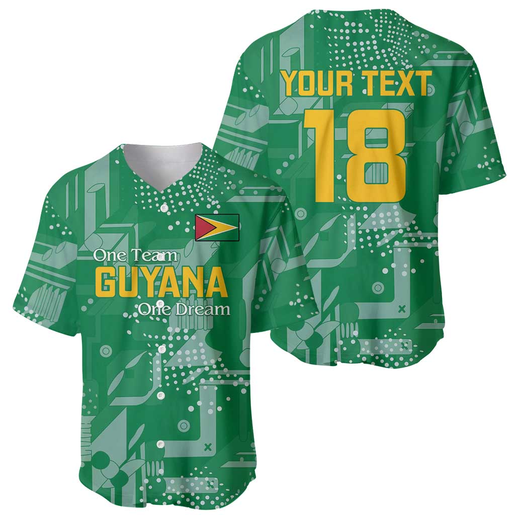 Custom Guyana Football Baseball Jersey One Team One Game Green Version - Wonder Print Shop