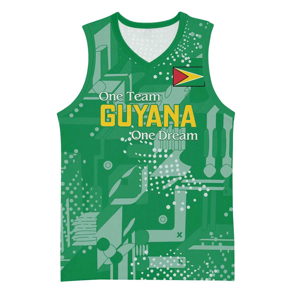 Custom Guyana Football Basketball Jersey One Team One Game Green Version - Wonder Print Shop