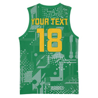 Custom Guyana Football Basketball Jersey One Team One Game Green Version - Wonder Print Shop