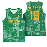 Custom Guyana Football Basketball Jersey One Team One Game Green Version - Wonder Print Shop