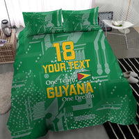 Custom Guyana Football Bedding Set One Team One Game Green Version - Wonder Print Shop