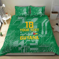 Custom Guyana Football Bedding Set One Team One Game Green Version - Wonder Print Shop