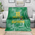 Custom Guyana Football Blanket One Team One Game Green Version - Wonder Print Shop