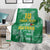 Custom Guyana Football Blanket One Team One Game Green Version - Wonder Print Shop