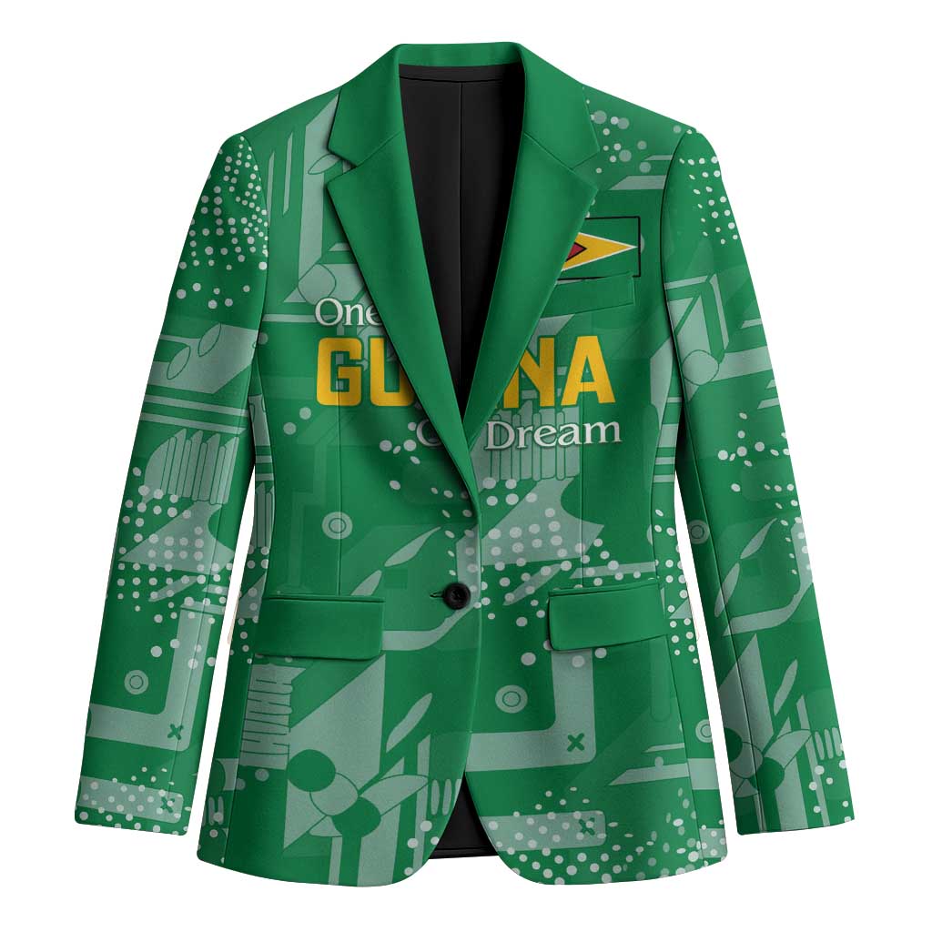 Custom Guyana Football Blazer One Team One Game Green Version - Wonder Print Shop