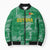 Custom Guyana Football Bomber Puffer Jacket One Team One Game Green Version - Wonder Print Shop