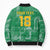 Custom Guyana Football Bomber Puffer Jacket One Team One Game Green Version - Wonder Print Shop