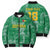 Custom Guyana Football Bomber Puffer Jacket One Team One Game Green Version - Wonder Print Shop