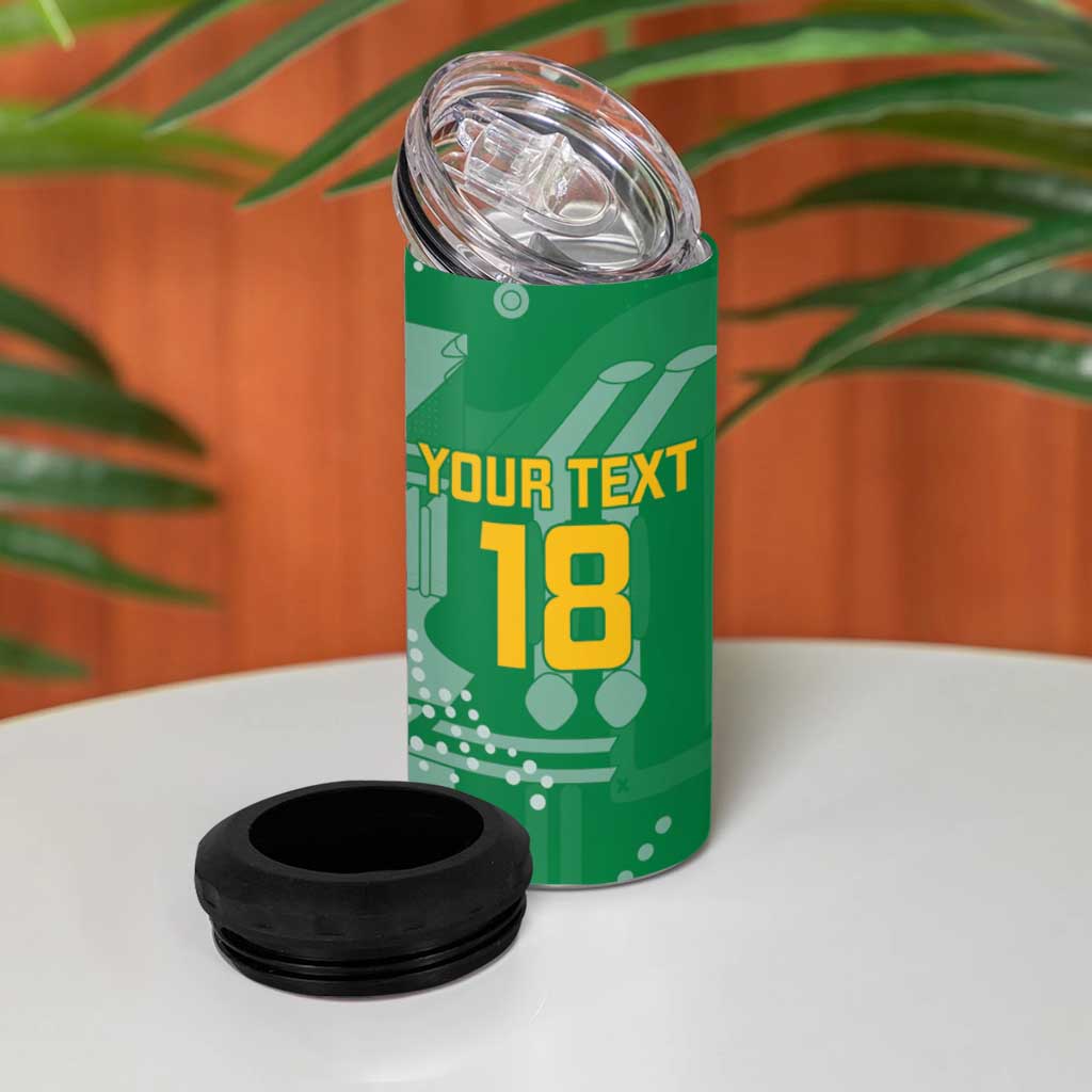 Custom Guyana Football 4 in 1 Can Cooler Tumbler One Team One Game Green Version - Wonder Print Shop