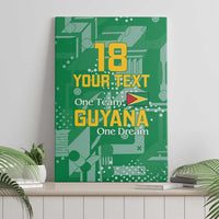 Custom Guyana Football Canvas Wall Art One Team One Game Green Version - Wonder Print Shop