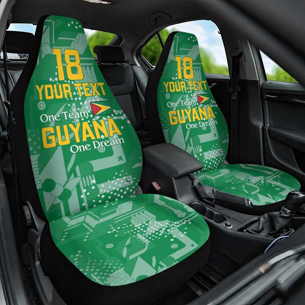Custom Guyana Football Car Seat Cover One Team One Game Green Version - Wonder Print Shop