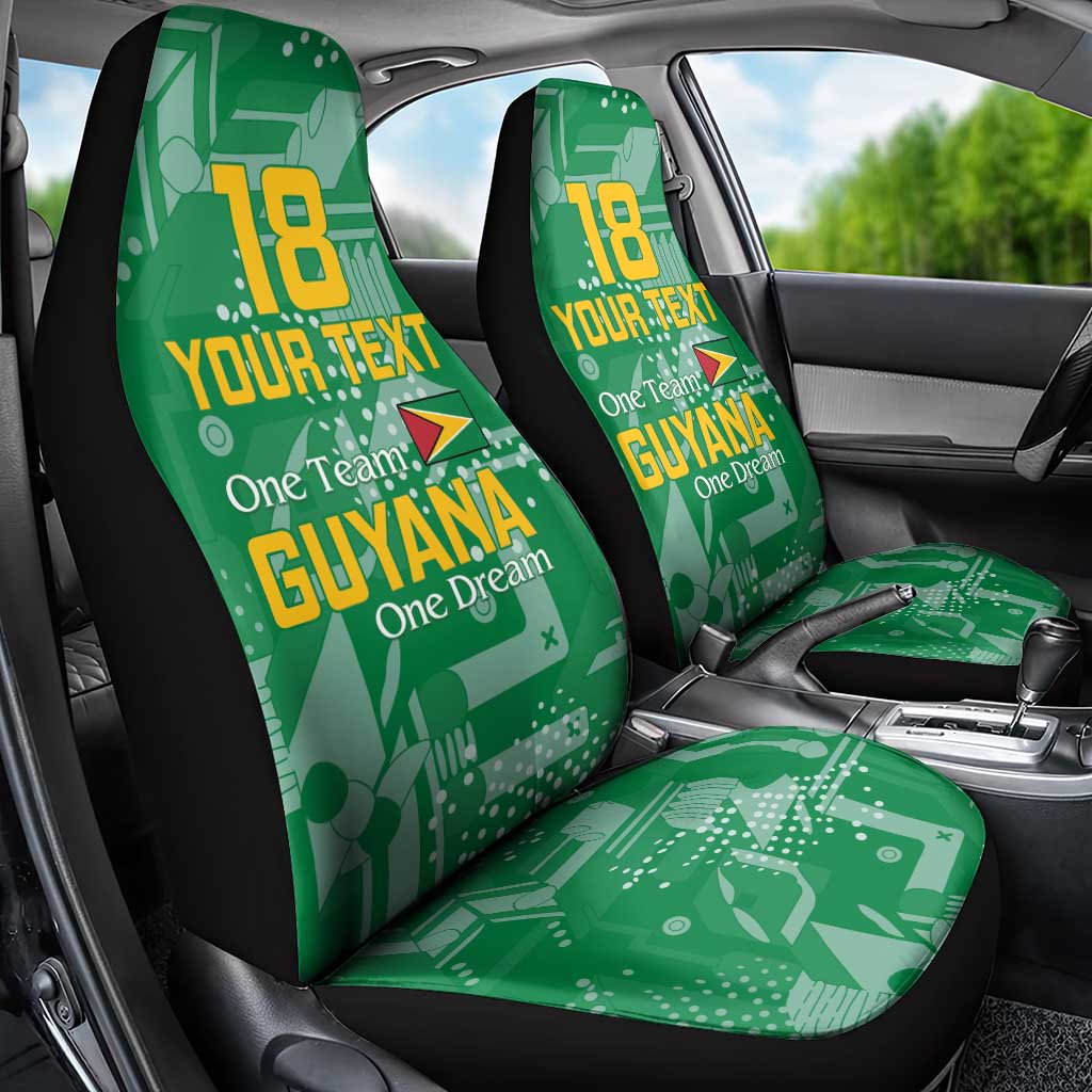 Custom Guyana Football Car Seat Cover One Team One Game Green Version - Wonder Print Shop