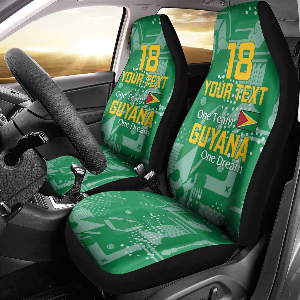 Custom Guyana Football Car Seat Cover One Team One Game Green Version - Wonder Print Shop