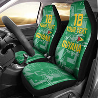 Custom Guyana Football Car Seat Cover One Team One Game Green Version - Wonder Print Shop