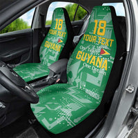 Custom Guyana Football Car Seat Cover One Team One Game Green Version - Wonder Print Shop