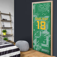 Custom Guyana Football Door Cover One Team One Game Green Version - Wonder Print Shop