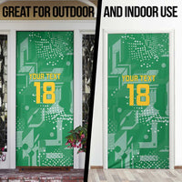 Custom Guyana Football Door Cover One Team One Game Green Version - Wonder Print Shop