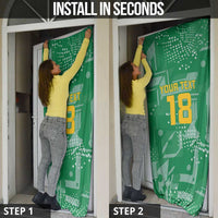 Custom Guyana Football Door Cover One Team One Game Green Version - Wonder Print Shop