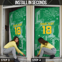 Custom Guyana Football Door Cover One Team One Game Green Version - Wonder Print Shop