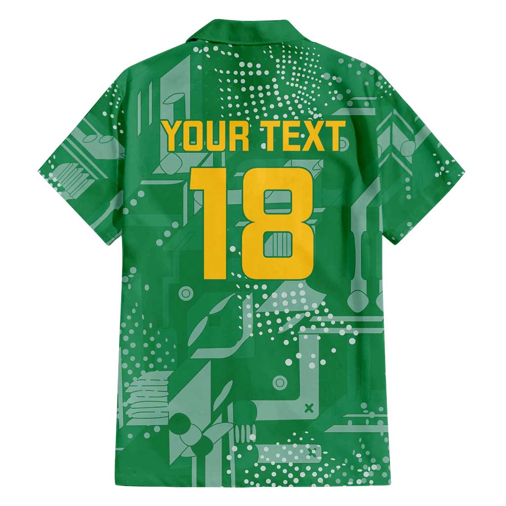 Custom Guyana Football Family Matching Long Sleeve Bodycon Dress and Hawaiian Shirt One Team One Game Green Version - Wonder Print Shop