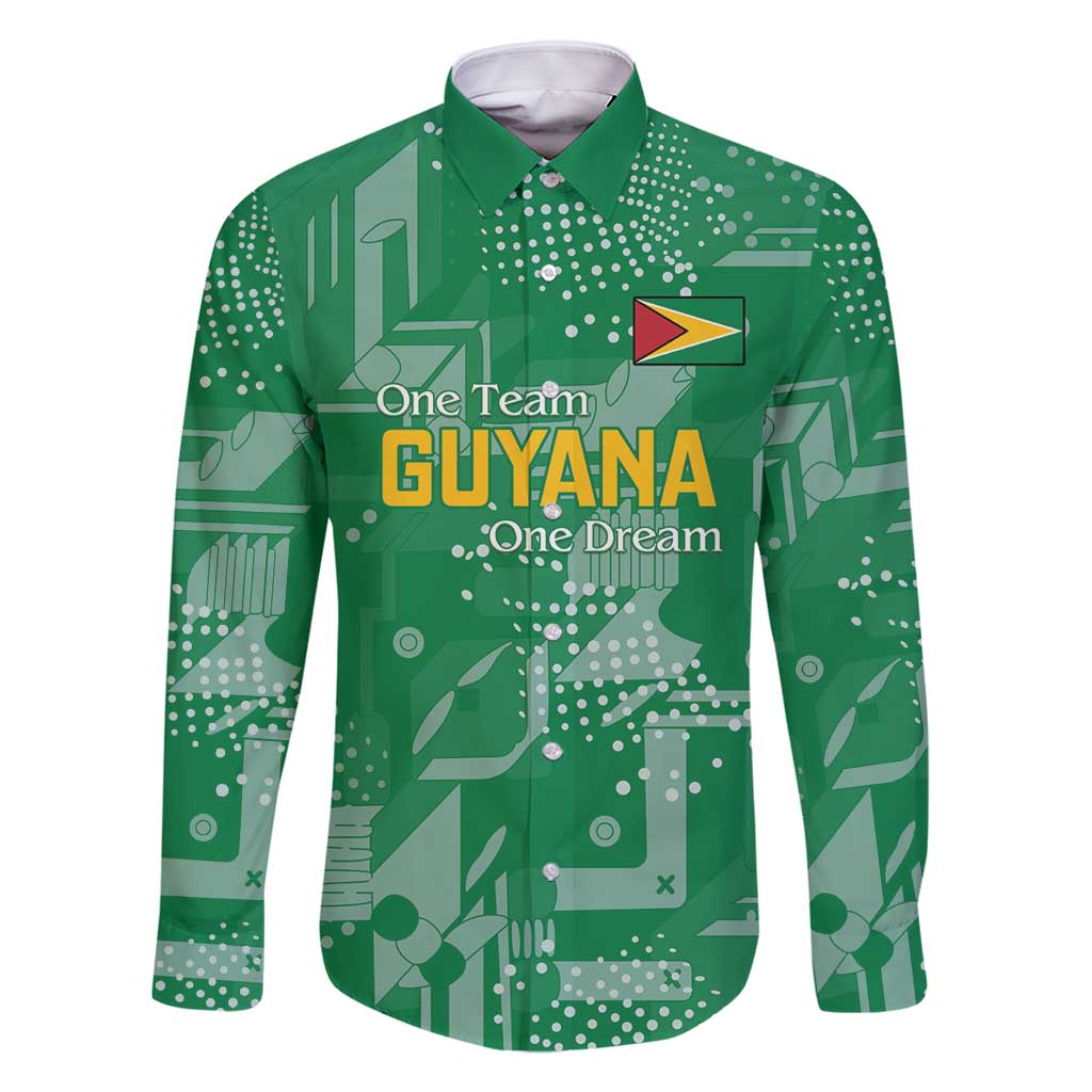 Custom Guyana Football Family Matching Mermaid Dress and Hawaiian Shirt One Team One Game Green Version - Wonder Print Shop