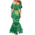 Custom Guyana Football Family Matching Mermaid Dress and Hawaiian Shirt One Team One Game Green Version - Wonder Print Shop