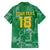 Custom Guyana Football Family Matching Off The Shoulder Long Sleeve Dress and Hawaiian Shirt One Team One Game Green Version - Wonder Print Shop