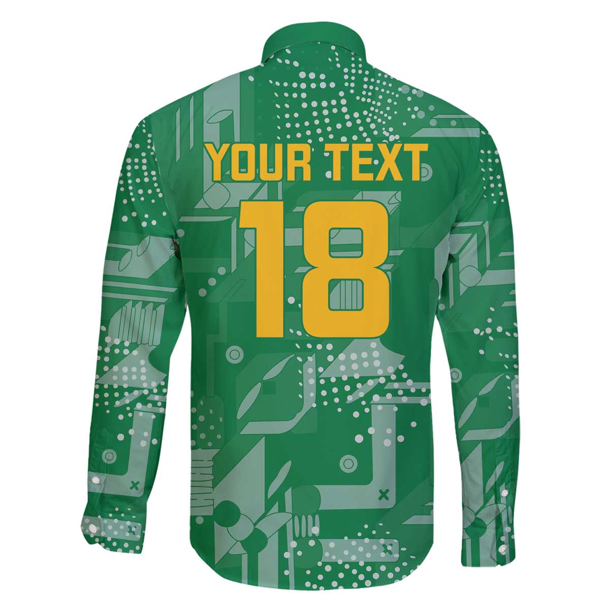 Custom Guyana Football Family Matching Off The Shoulder Long Sleeve Dress and Hawaiian Shirt One Team One Game Green Version - Wonder Print Shop