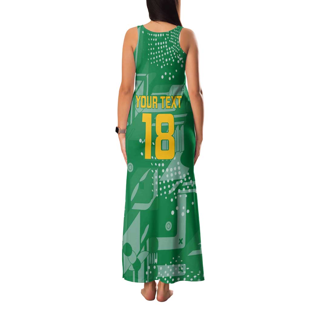 Custom Guyana Football Family Matching Tank Maxi Dress and Hawaiian Shirt One Team One Game Green Version - Wonder Print Shop