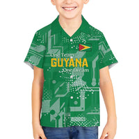 Custom Guyana Football Family Matching Tank Maxi Dress and Hawaiian Shirt One Team One Game Green Version - Wonder Print Shop