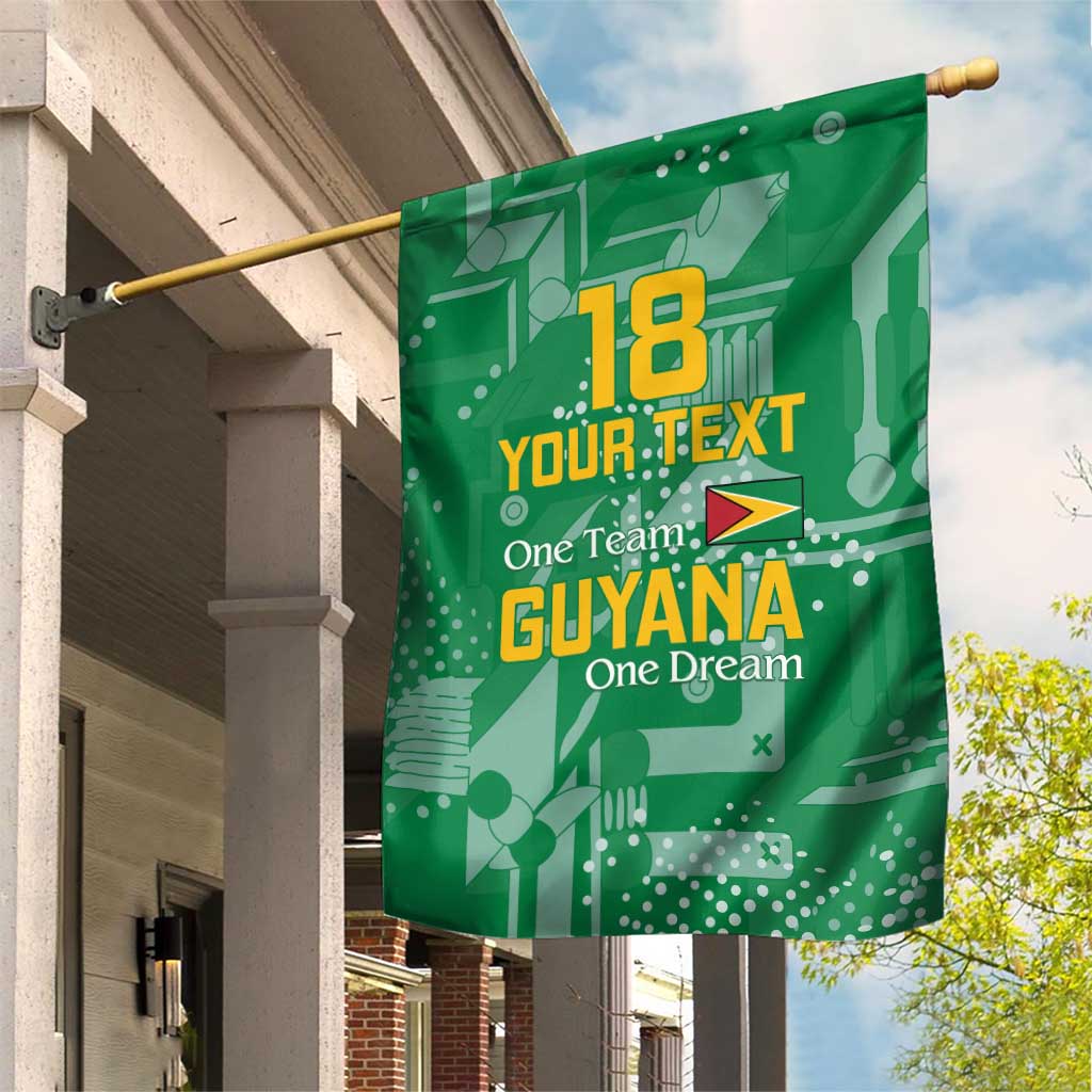 Custom Guyana Football Garden Flag One Team One Game Green Version - Wonder Print Shop