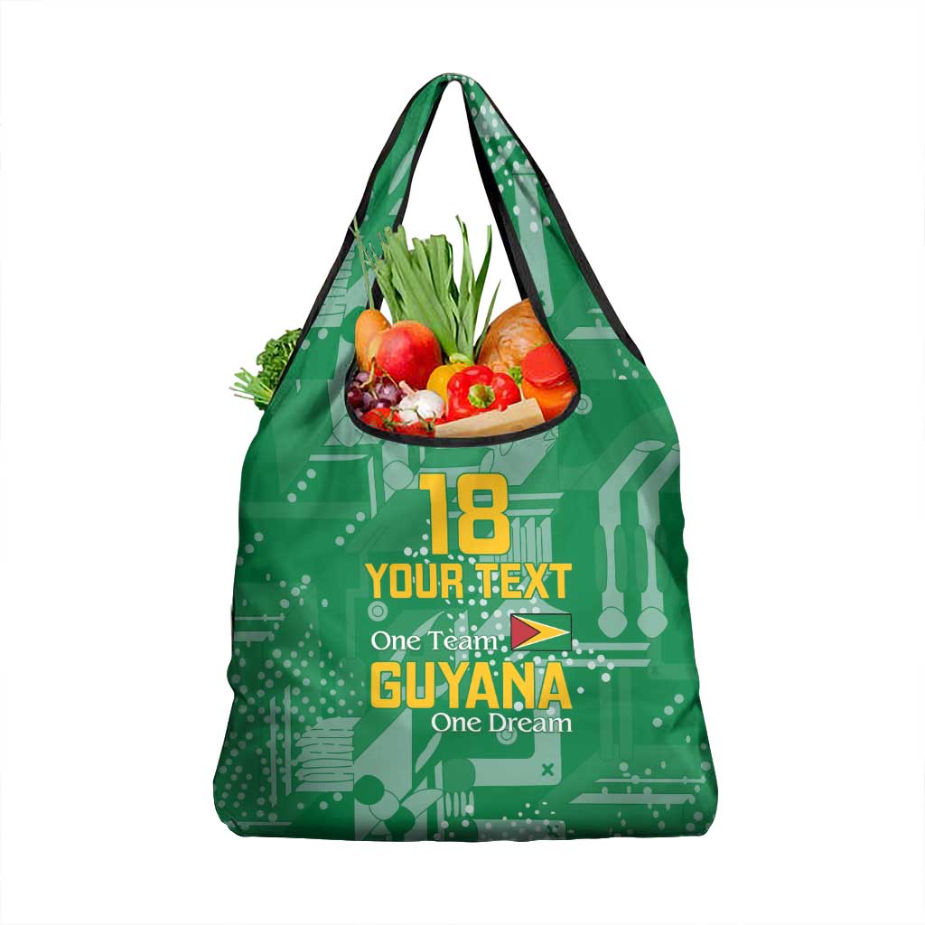 Custom Guyana Football Grocery Bag One Team One Game Green Version - Wonder Print Shop