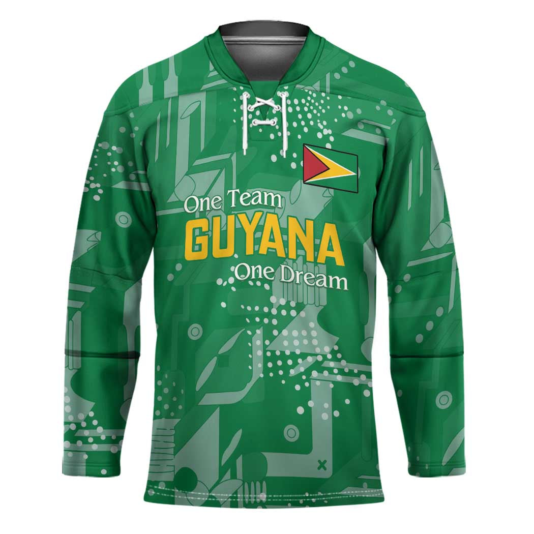 Custom Guyana Football Hockey Jersey One Team One Game Green Version - Wonder Print Shop