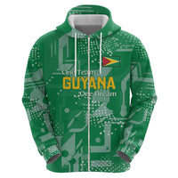 Custom Guyana Football Hoodie One Team One Game Green Version - Wonder Print Shop