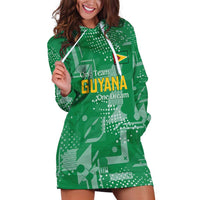 Custom Guyana Football Hoodie Dress One Team One Game Green Version - Wonder Print Shop