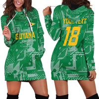 Custom Guyana Football Hoodie Dress One Team One Game Green Version - Wonder Print Shop