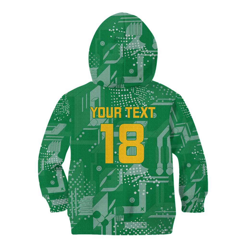 Custom Guyana Football Kid Hoodie One Team One Game Green Version - Wonder Print Shop