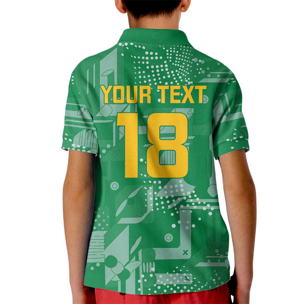 Custom Guyana Football Kid Polo Shirt One Team One Game Green Version - Wonder Print Shop