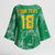 Custom Guyana Football Kimono Sleeve Blouse One Team One Game Green Version - Wonder Print Shop