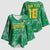 Custom Guyana Football Kimono Sleeve Blouse One Team One Game Green Version - Wonder Print Shop