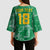 Custom Guyana Football Kimono Sleeve Blouse One Team One Game Green Version - Wonder Print Shop