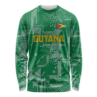 Custom Guyana Football Long Sleeve Shirt One Team One Game Green Version - Wonder Print Shop