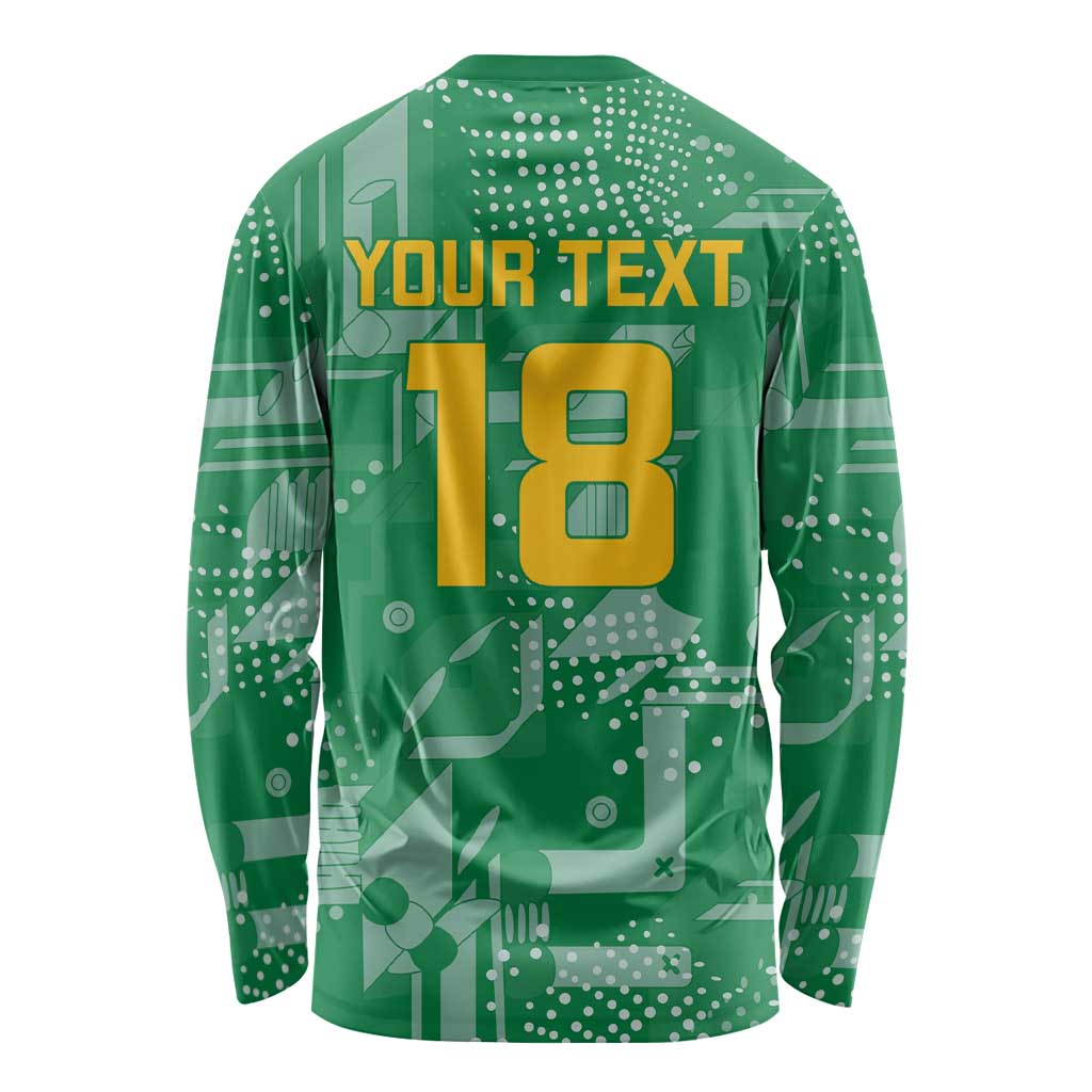 Custom Guyana Football Long Sleeve Shirt One Team One Game Green Version - Wonder Print Shop