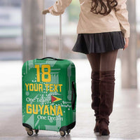 Custom Guyana Football Luggage Cover One Team One Game Green Version - Wonder Print Shop