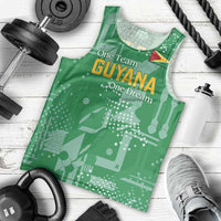 Custom Guyana Football Men Tank Top One Team One Game Green Version - Wonder Print Shop