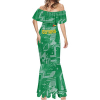 Custom Guyana Football Mermaid Dress One Team One Game Green Version - Wonder Print Shop