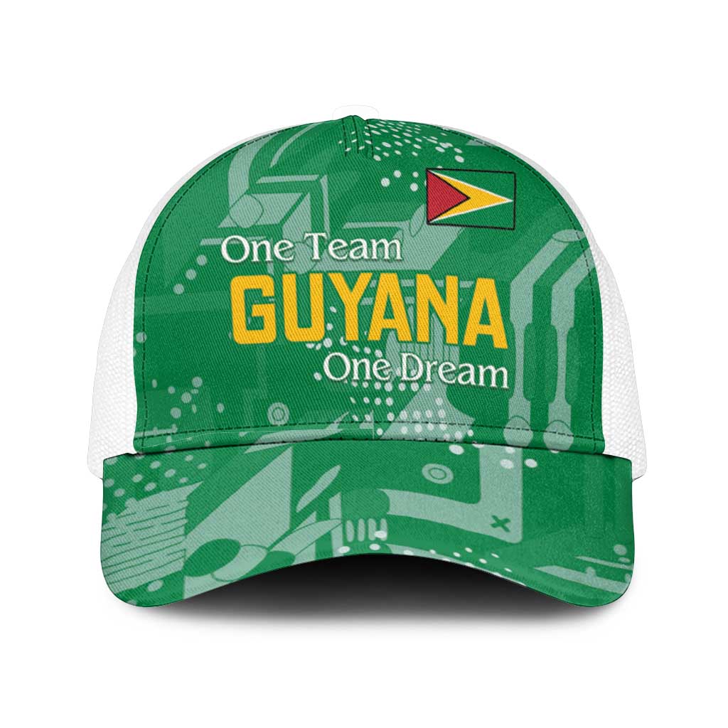 Guyana Football Mesh Trucker Cap One Team One Game Green Version - Wonder Print Shop