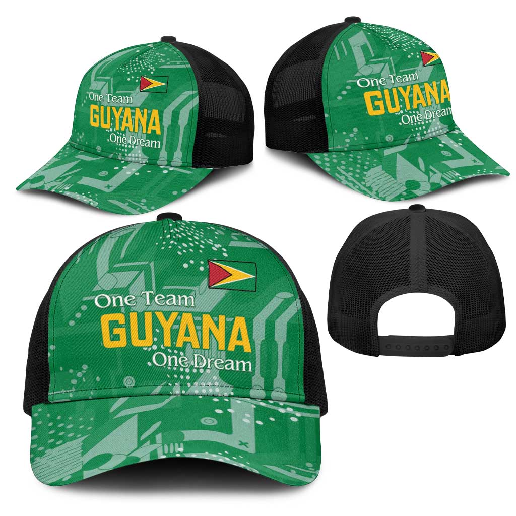Guyana Football Mesh Trucker Cap One Team One Game Green Version - Wonder Print Shop