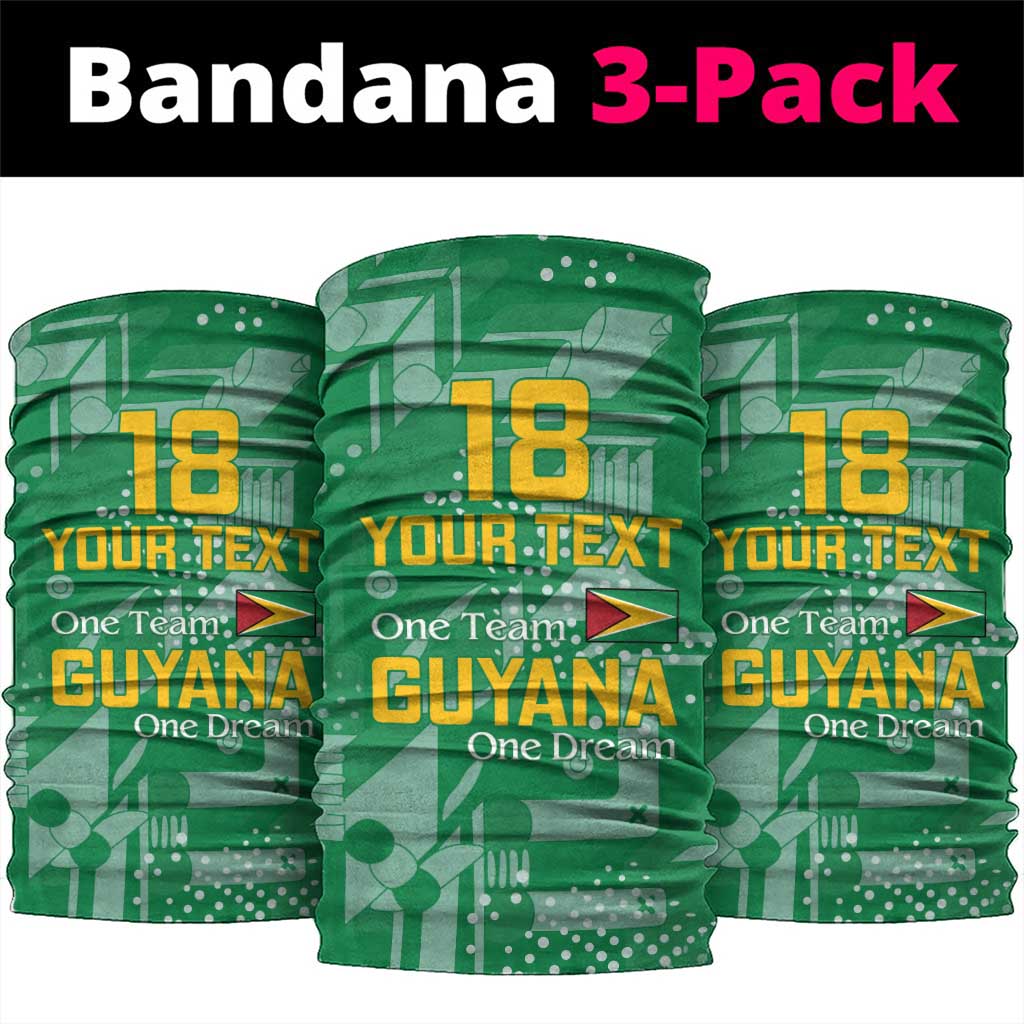 Custom Guyana Football Neck Gaiter One Team One Game Green Version - Wonder Print Shop